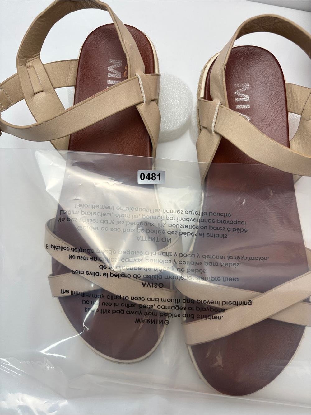 MIA‎ Yanis Womens 8.5 Nude Beige Crisscross Espadrille Platform Sandals #481 - Picture 14 of 16